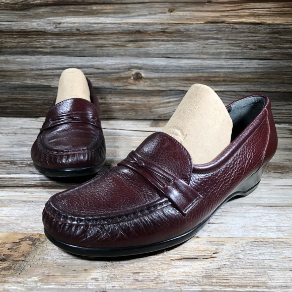 SAS Easier Brown Leather Loafer Slip On Women 8.5 NARROW Comfort Orthopedic - Picture 5 of 8